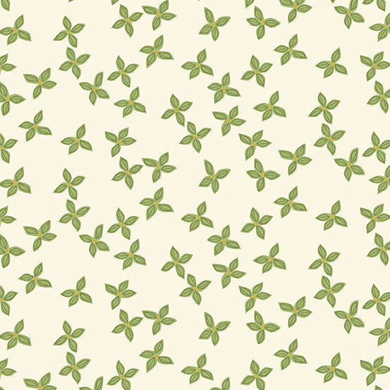 Bird Humbug A-176-MLG Poinsettia Foliage Andover Half Yard