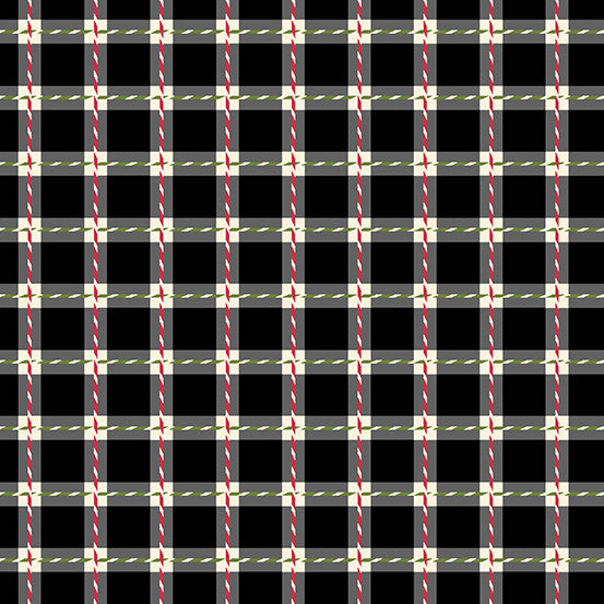 Bird Humbug A-178-K Plaid Midnight Andover 15 Yard Bolt