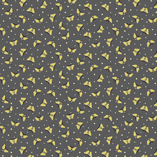 Frond A-483-C Butterfly Gray Andover Half Yard