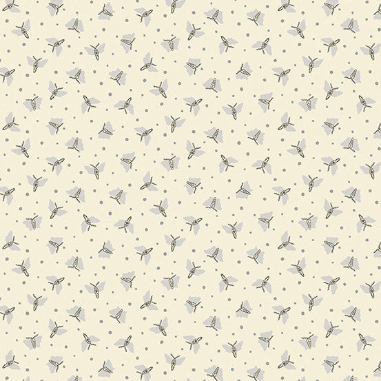 Frond A-483-L Butterfly Cream Andover Half Yard