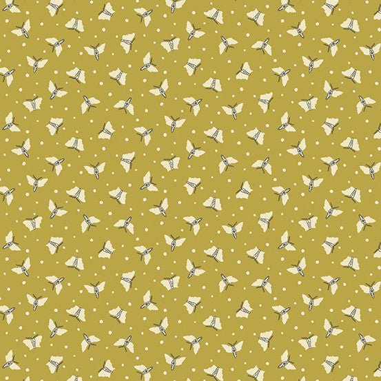 Frond A-483-Y Butterfly Yellow Andover Half Yard