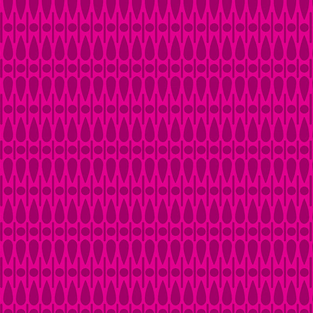 Geometric Magenta Wildflowers By Alison Glass Andover A-672-P 15 Yard Bolt