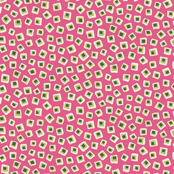 Poppies A-754-E Square Square Pink Andover Half Yard