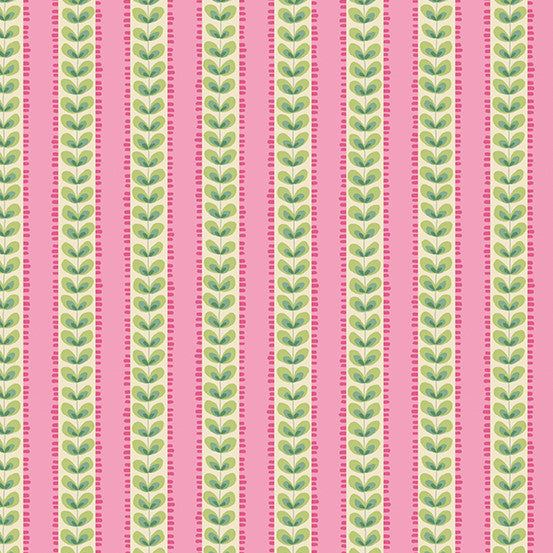 Poppies A-755-E Furrows Pink Andover Half Yard