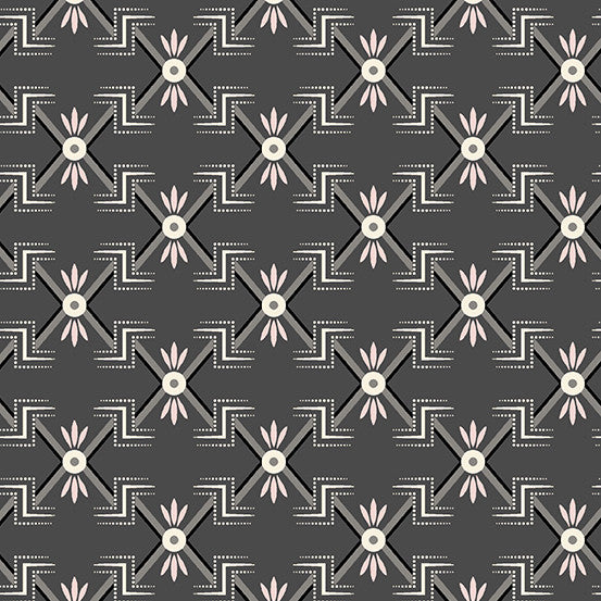 BLANKET BLACK TANGENT ANDOVER FABRICS A-777-K HALF YARD