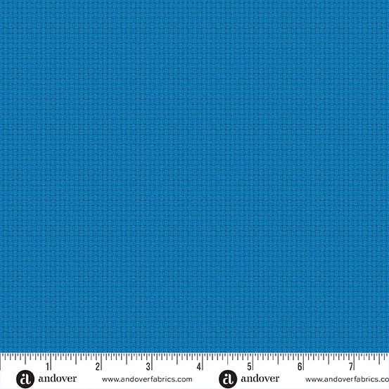 BLUE CROSS STITCH TEXTURE II ANDOVER FABRICS A806B HALF YARD
