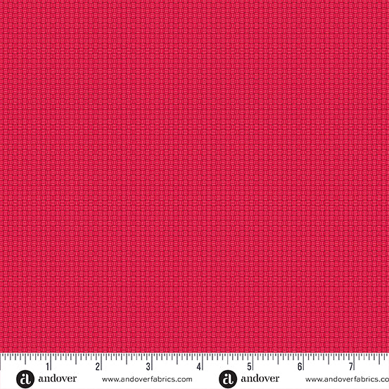 Cross Stitch Texture II Red Andover A-806-R By the Half Yard
