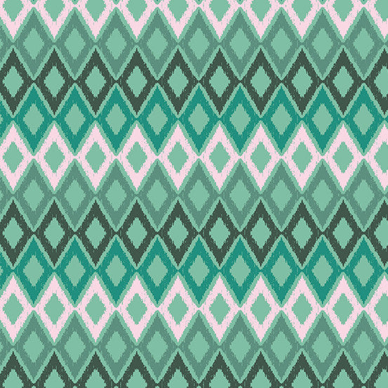 Enchanted Bloom A-893-G Diamond Dreams⁠ Mint Stephanie Organes Andover Half Yard