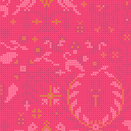 Sun Print 2020 A-9387-E Menagerie Salmon Alison Glass Andover Half Yard