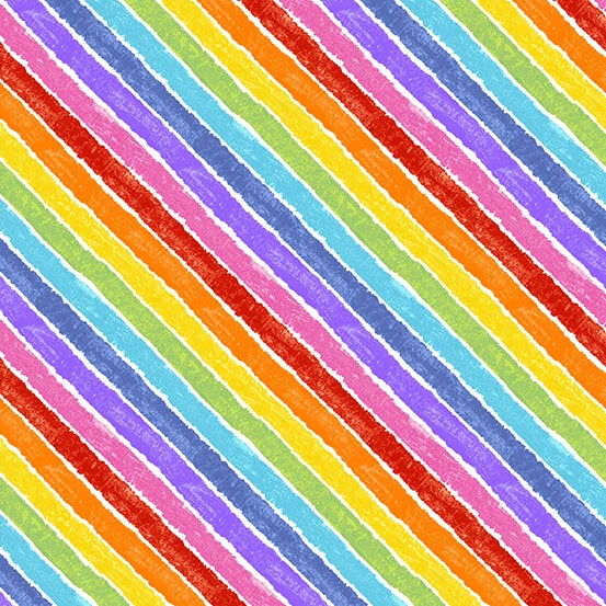 The VHC - In The Garden Rainbow Fancy Day by Eric Carle for Andover A-9831-L Half Yard