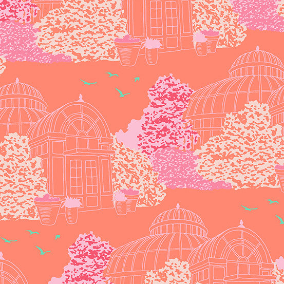 Flora and Fauna A-9993-O Conservatory Melon Patty Sloniger Andover Half Yard