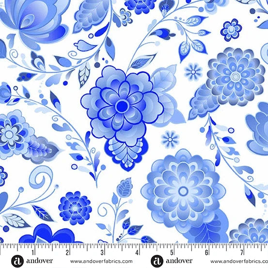 Amsterdam 108" Wide Back by Libs Elliott Andover Fabrics White - AW-1691-LB By the Yard