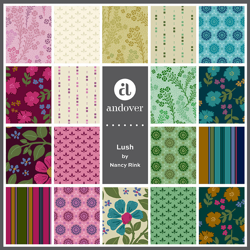Lush 5" Square Nancy Rink Andover Fabrics