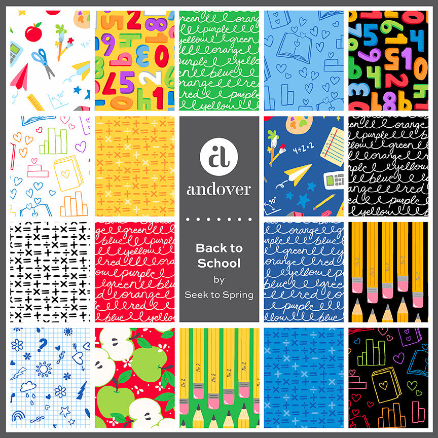 Back to School 2.5 Inch Strip Roll Jelly Roll 2S-BACK-40 Andover