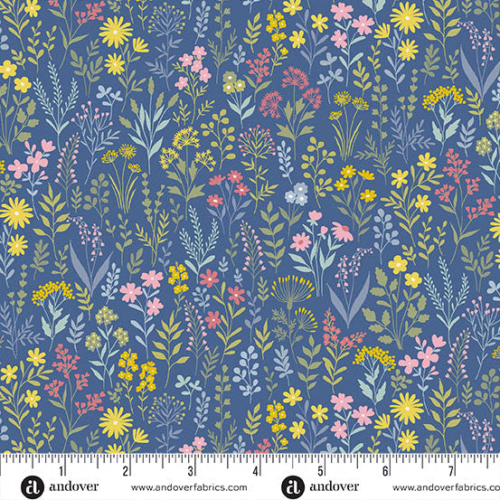 Petite Fleur MU-180-B Meadow Blue Andover Half Yard