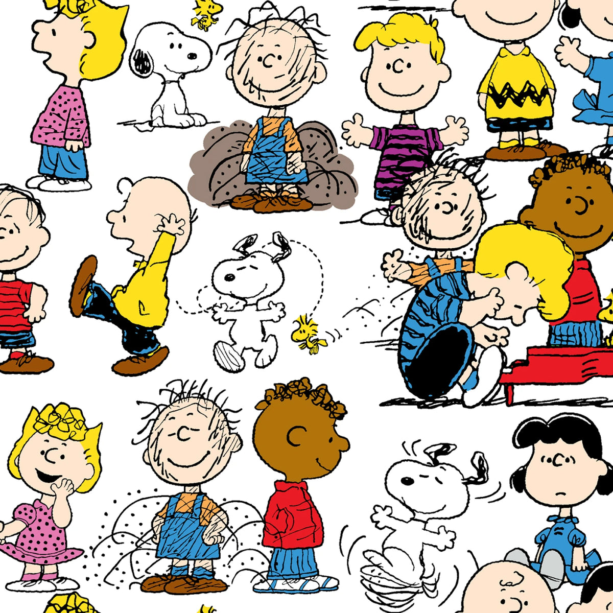PEANUTS GANG LICENSED SPRINGS CREATIVE 73288-G550210 HALF YARD