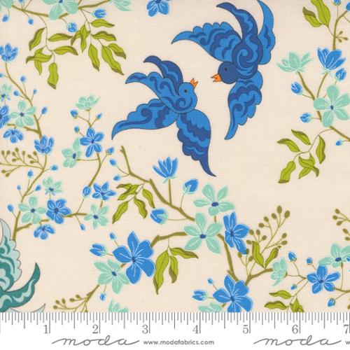 Legendary Love 45051 22 Porcelain Navy Sariditty Moda Half Yard
