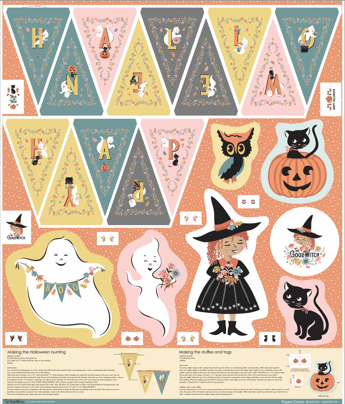 The Good Witch GW271419 The Good Witch Panel Multi Shari McCulley Poppie Cotton