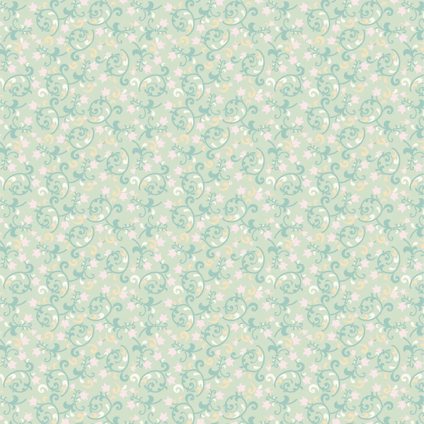 Pemberley Park PE261212 Miss Woodhouse Green Lori Woods Poppie Cotton Half Yard