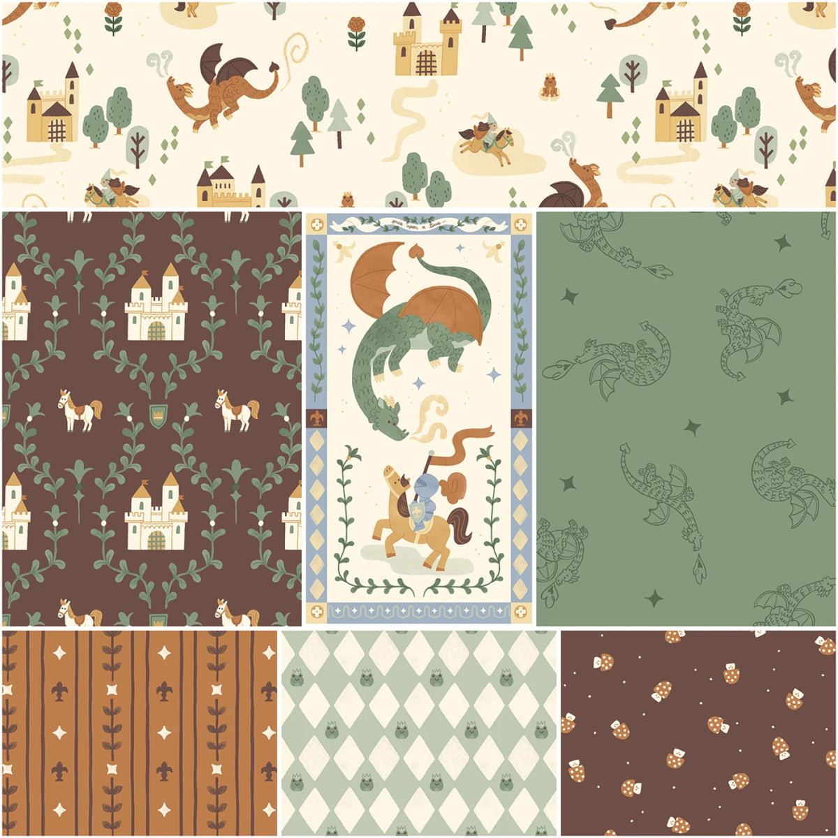 Faraway Kingdom Sand 7-Yard Bundle by Natalia Juan Abello for Riley Blake Designs