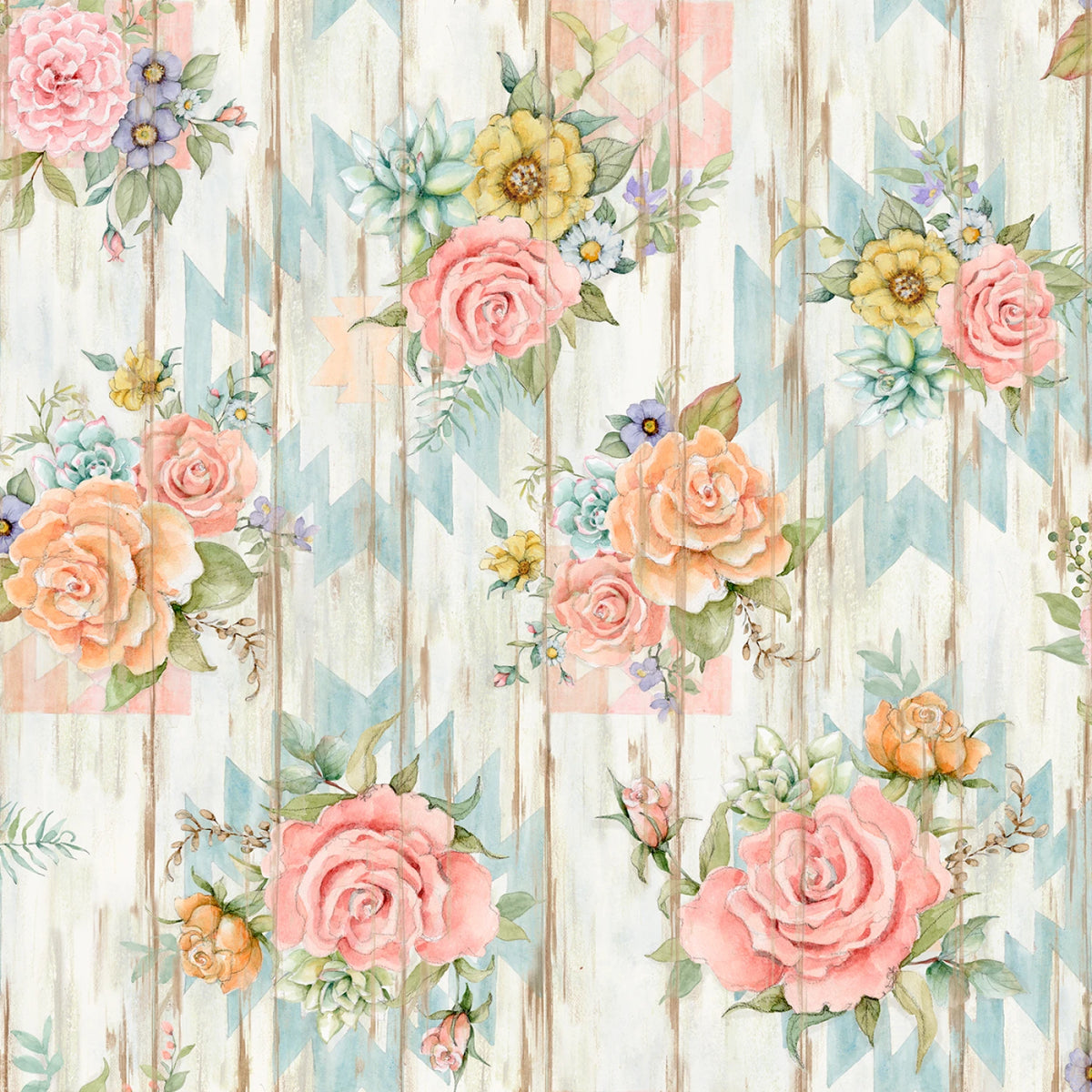 SW Country Rose Highland Ranch Whitewasher Wood Susan Winget Spring Creative 2035-0617 By the Half Yard