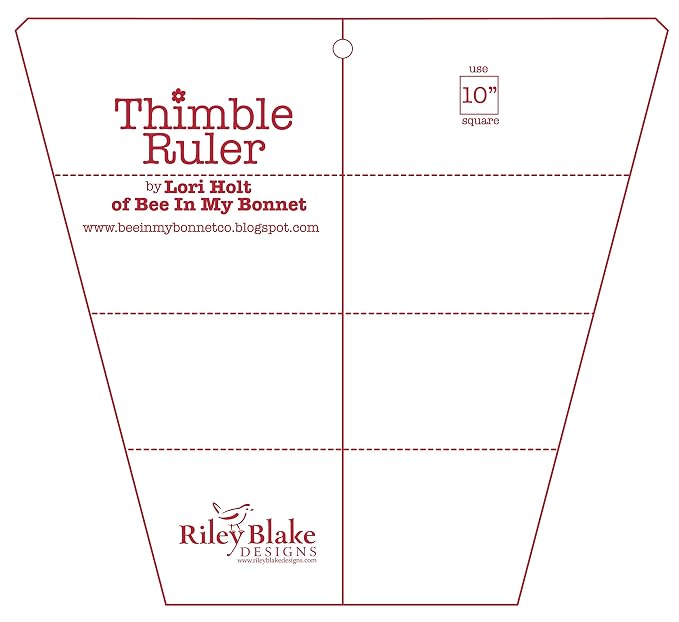 Lori Holt STRULER-­4235 10" Thimble Ruler