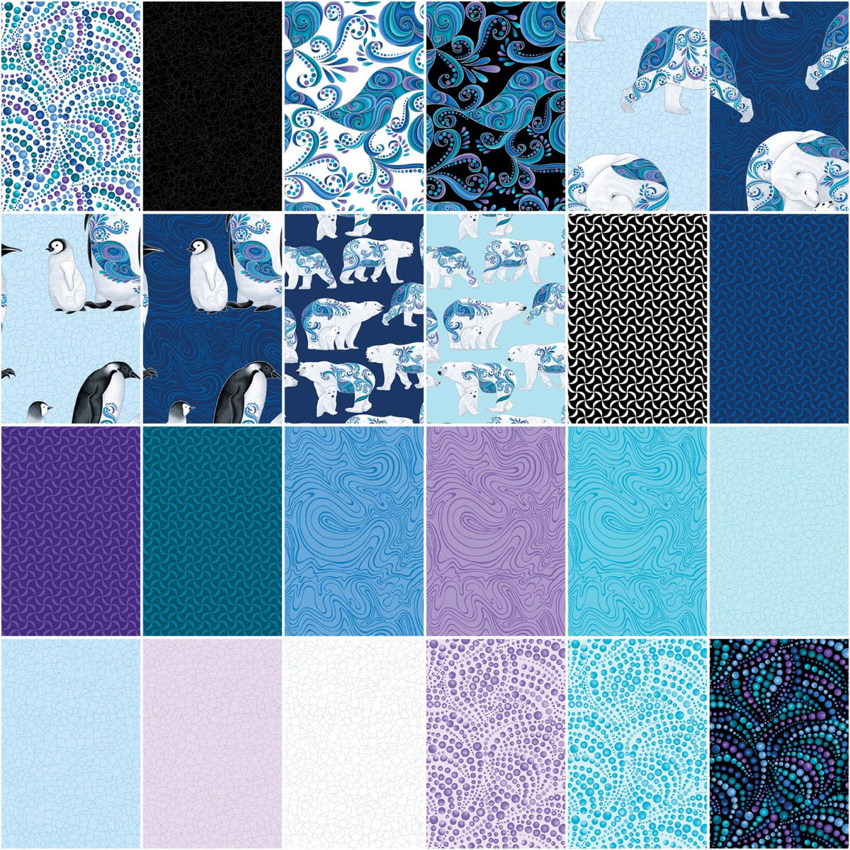 Polar Attitude 2.5" StripS Jelly Roll By Ann Lauer Benartex