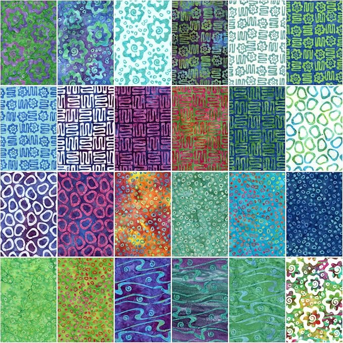 Batiks Bold in Bloom FQ­-23517-­24 Fat Quarter Fran Morgan Riley Blake