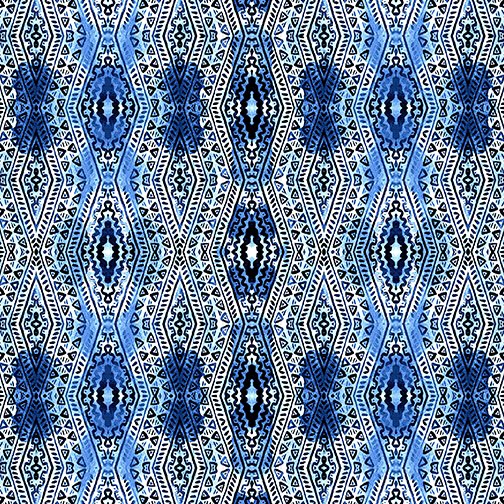 Color Your World with Horses 0943354B Blanket Colors Indigo Marcia Baldwin Benartex Half Yard
