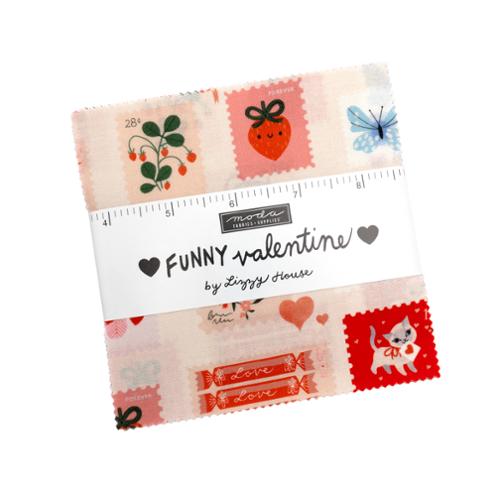 Funny Valentine 2.5" Mini Charm Pack 42 Pieces Lizzy House Moda Fabrics
