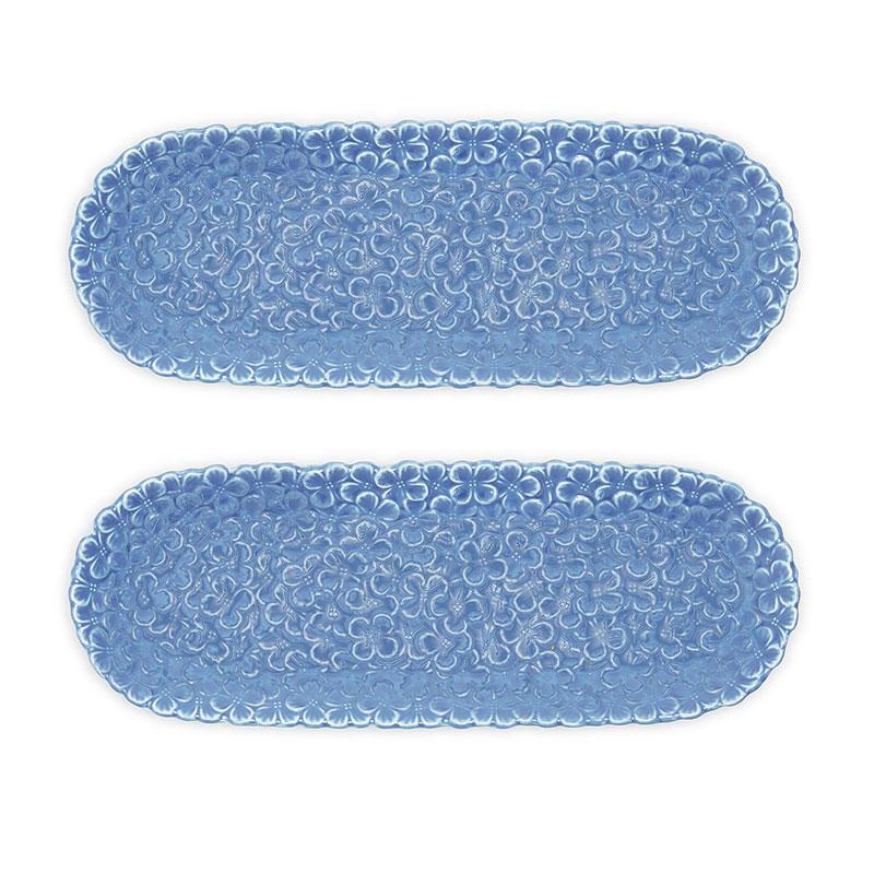 Tidbit Set 54482 TC Hydrangea Print Set of Two