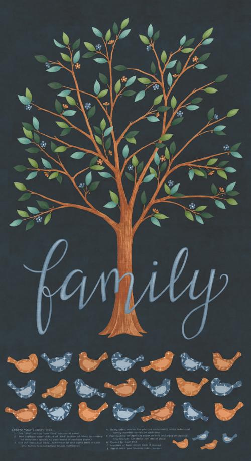 Family Tree Panel Night Sky 56166 15 Deb Strain Moda