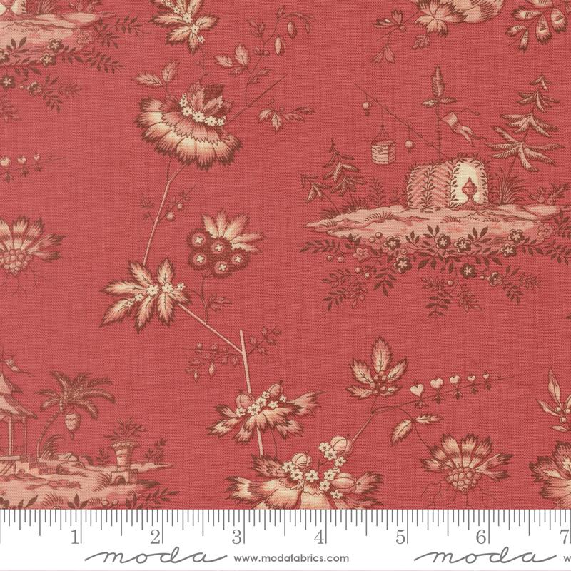 French General Fleur De Paris Jardinage Florals Scenic Garance Moda 13992 16 Half Yard