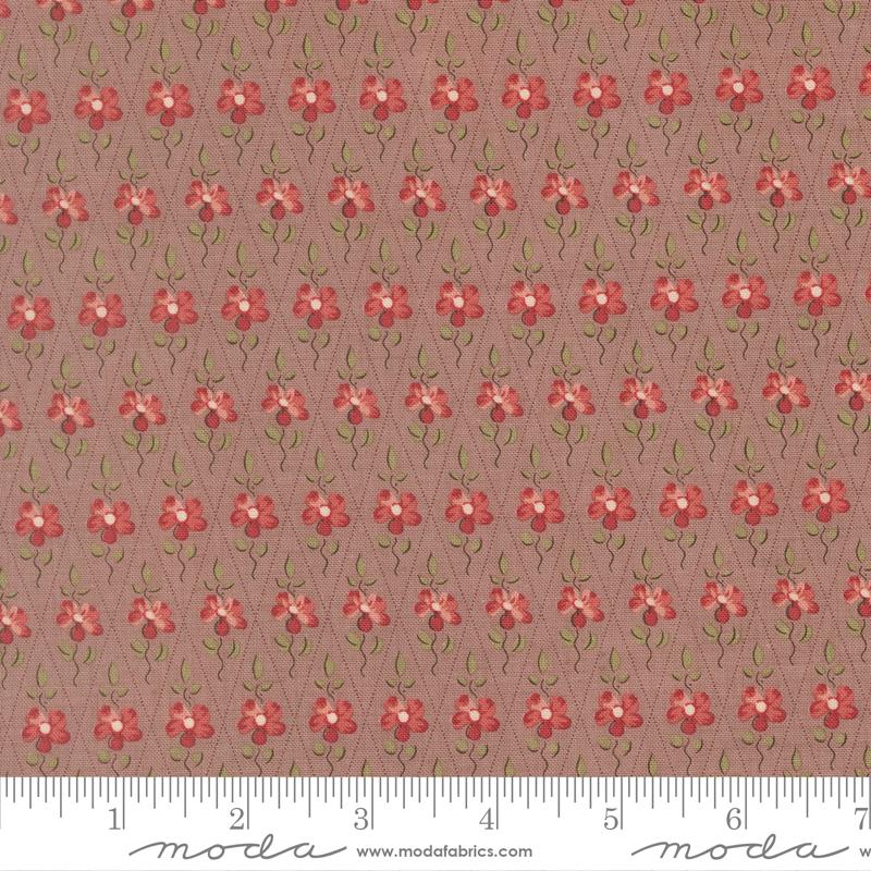 French General Fleur De Paris Paquerette Checks and Plaids Floral Lavender Moda 13997 17 Half Yard