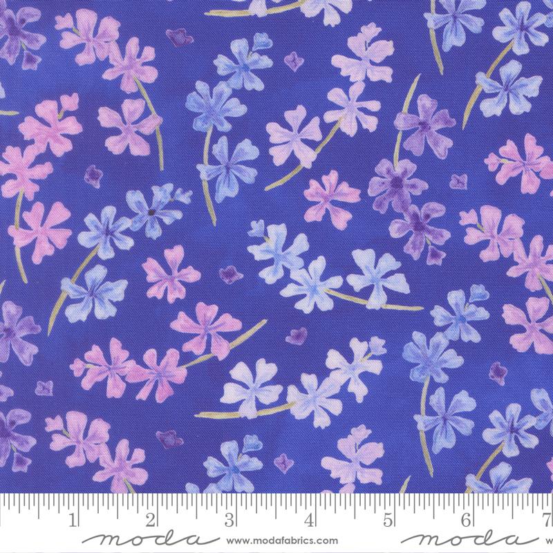 Delphinium Lilac Florals Agapanthus Janet Clare Moda 24651 15 Half Yard
