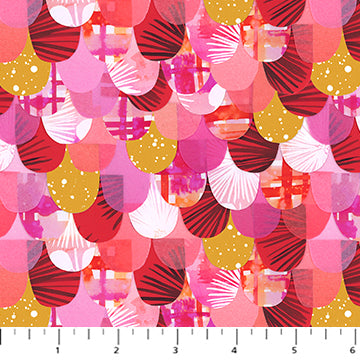 Painted Garden Scallops 91060-56 Josephine Kimberling FIGO Northcott Half Yard