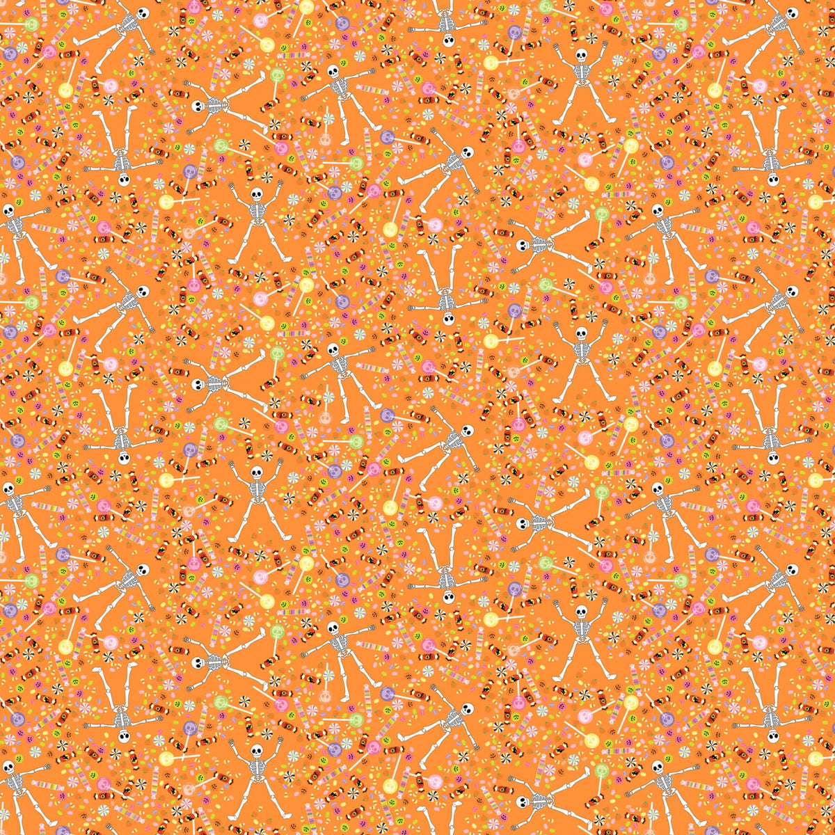 Mr. Bones Sews Candies Orange 91075-56 Kimberlee Peers-Moore FIGO Northcott Half Yard