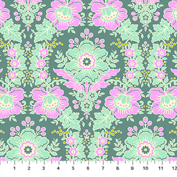 Full Bloom Eloise Slate 91086-60 Heather Bailey FIGO Northcott Half Yard