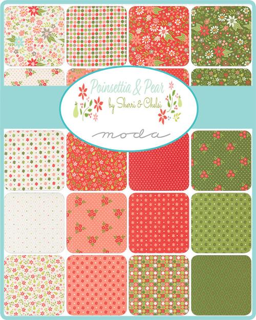 Poinsettia and Pear 10" Layer Cake Moda