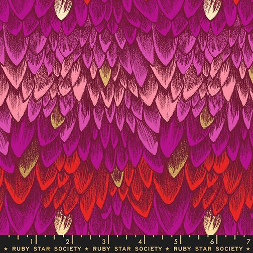 Fireglow Metallic RS2134 11M Rose Ruby Star Moda Half Yard - PREORDER