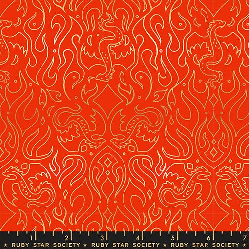 Fireglow Metallic RS2137 12M Dark Ruby Moda Half Yard - PREORDER