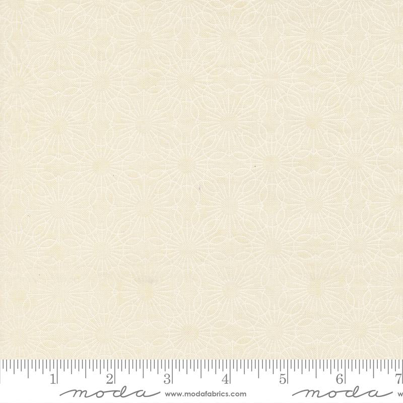 Fieldrush Jasmine Blenders Medallion Opal White 30784 11 BasicGrey Moda Half Yard