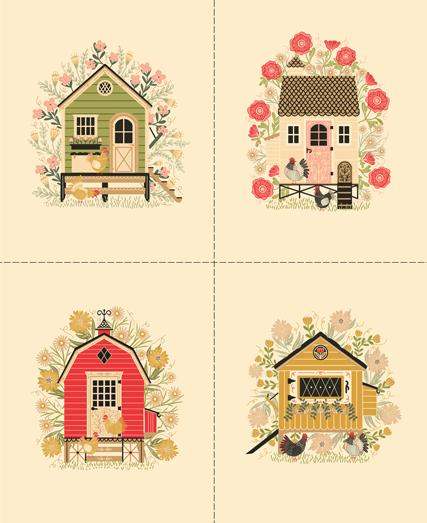 The Henhouse 1 YD Panel Gingiber MODA 48439 11  4M
