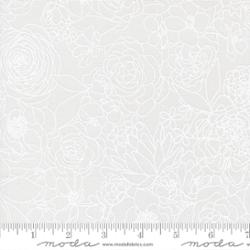 True To Hue Hidden Facets Floral Love Dove White Alli K Design Moda 11560 21 Half Yard
