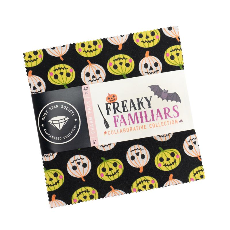Freaky Familiars Charm Pack 5" x 5" RS5190PP Ruby Star MODA 42 Asst Pieces