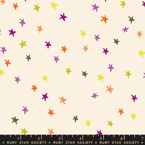 Freaky Familiars Starry Basics Stars Ruby Star Spooky Natural MODA RS4109 96 HALF YARD