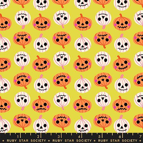 Freaky Familiars RS5196 12 Citron Ruby Star Moda Half Yard