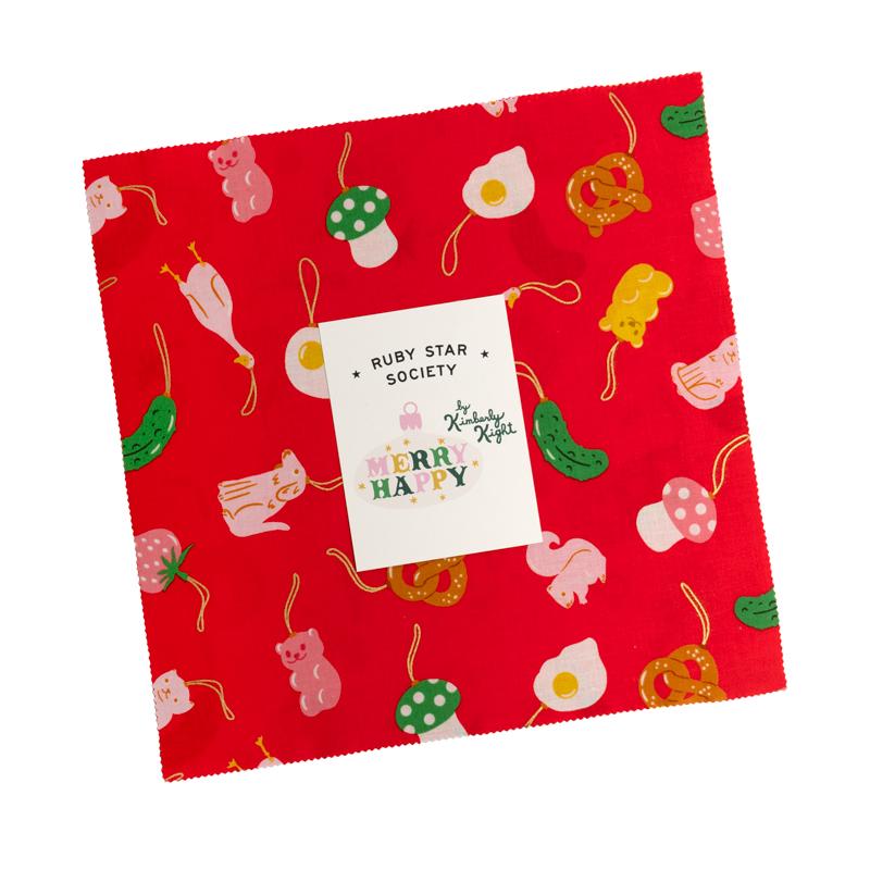Merry Happy 10x10 Layer Cake® Kimberly Kight RS3097LC Ruby Star