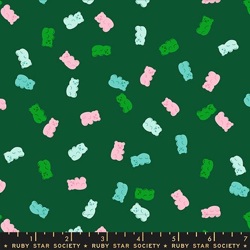Merry Happy Merry Gummies Christmas Novelty Gummy Bears Candy Ruby Star Jade MODA RS3104 14 HALF YARD