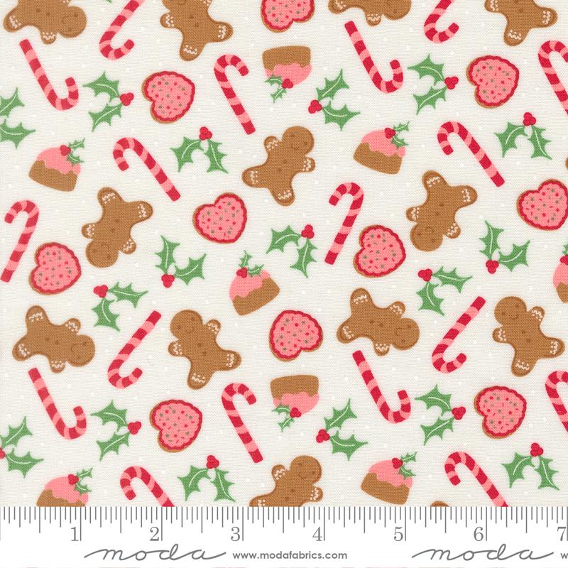 Merrily On High 43212 11 Sweet Treats Snow Moda Half Yard
